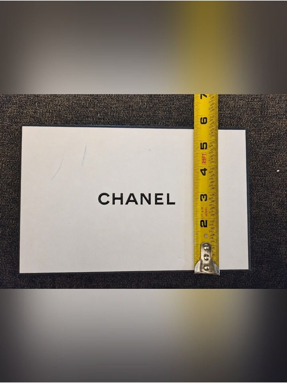 Authentic CHANEL Empty Gift Box White Black Packaging Tissue Wax Seal - Picture 2 of 10